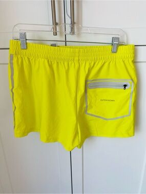 Outerknown Active women’s medium neon yellow running shorts